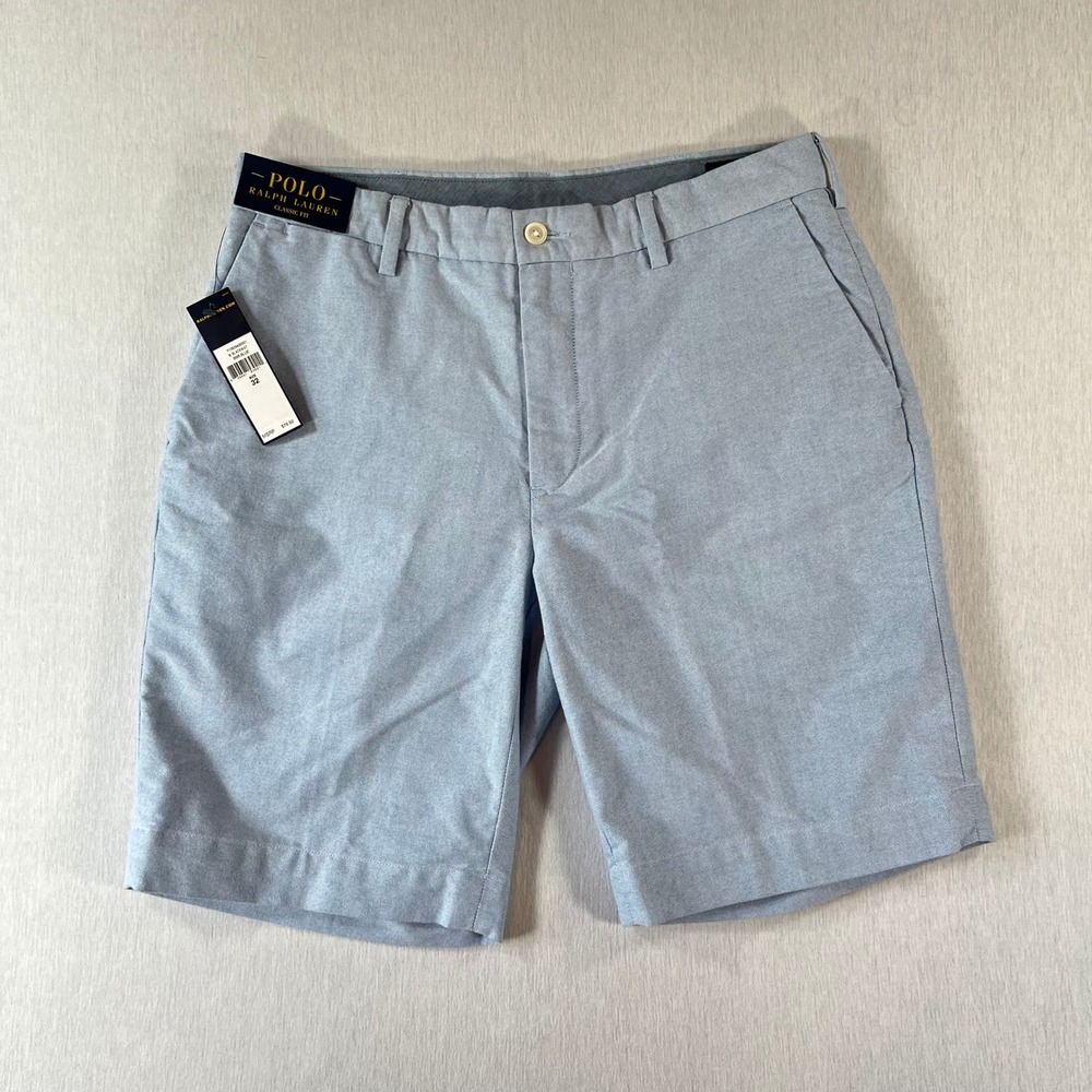 NEW Polo Ralph Lauren Mens 32 Classic Fit Oxford Shorts Blue Cotton Preppy NWT